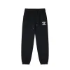 Hochwertige Chanel-Hose aus schwarzer Baumwolle mit Print