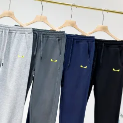 Luxushose von Fendi aus schwarzer Baumwolle, klassische Kollektion