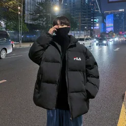 Bestseller Fila Baumwollgepolsterte Kleidung Schwarz Klassischer Stil