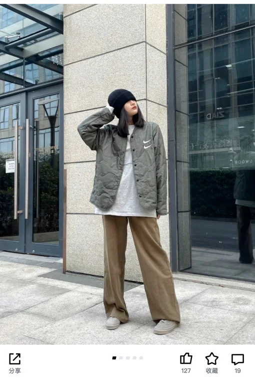 Bestseller Nike Mäntel Schwarz Baumwolle Casual Kollektion