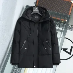 Luxus Loewe Daunenjacke Weiß Nylon Luxus