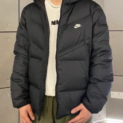 Luxus Nike Mäntel Weiß Fleece Classic Luxury