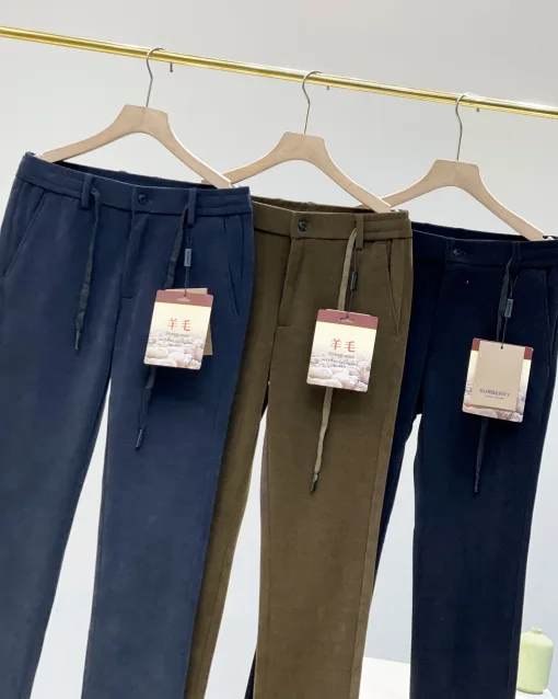 Premium Burberry Hose Gold Wolle Klassischer Stil