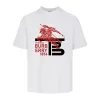 Luxus Burberry Kurzarm Weiß Baumwolle Washed Style