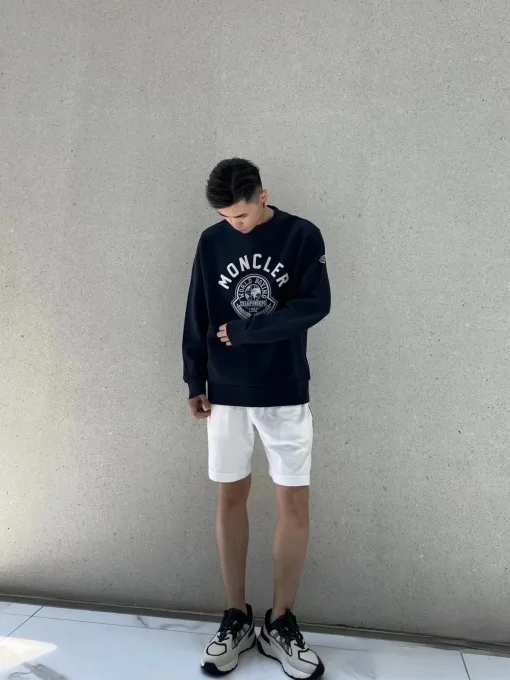 Premium Moncler Sweatshirts Weiß Fleece Style