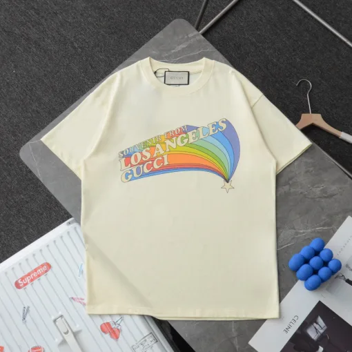Premium Gucci Kurzarm Baumwolle Print Luxus