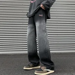 Balenciaga Jeans in Premiumqualität, schwarzer Baumwoll-Farbverlauf