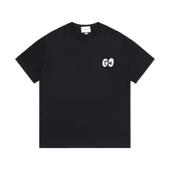Hochwertiges Gucci Kurzarm-Baumwolllogo Luxus