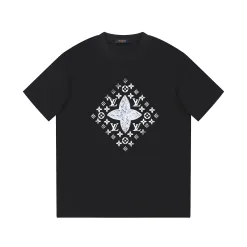 Premium Louis Vuitton Kurzarm Weiß Print Luxus