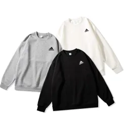 Luxus Adidas Sweatshirts Schwarz Baumwolle Print Style