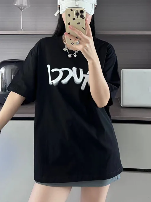 Hochwertiger Gucci-Kurzarm-Baumwoll-Logo-Stil