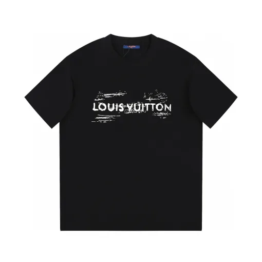 Premium Louis Vuitton Kurzarm Baumwolle Klassischer Stil