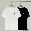 Premium Nike Kurzarmshirt aus schwarzer Baumwolle im klassischen Stil