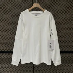 Bestseller Creed Langarmshirt aus weißer Baumwolle, Freizeitkollektion