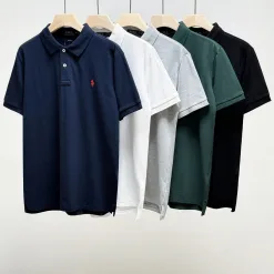 Bestseller Ralph Lauren Kurzarm Schwarz Baumwolle Klassisch Luxus
