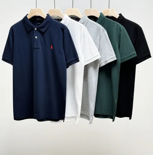 Bestseller Ralph Lauren Kurzarm Schwarz Baumwolle Klassisch Luxus