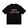 Hochwertiger Louis Vuitton Kurzarm-Stil aus schwarzer Baumwolle