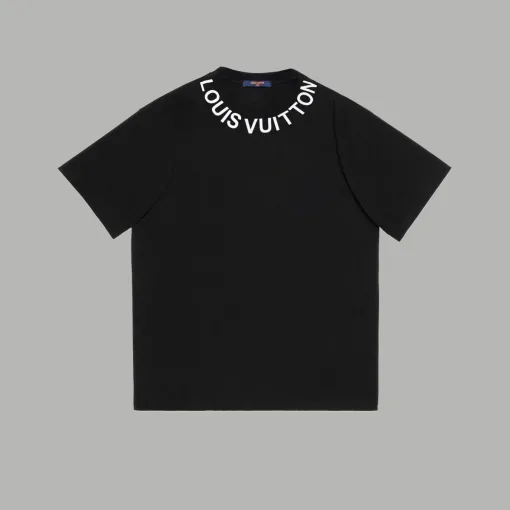 Premium Louis Vuitton Kurzarm Baumwolle Print Luxus
