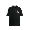 Hochwertige Ralph Lauren Kurzarm-T-Shirts aus schwarzer Baumwolle mit Stickerei