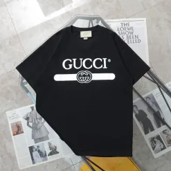 Premium Gucci Kurzarm Schwarz Baumwolle Classic Collection