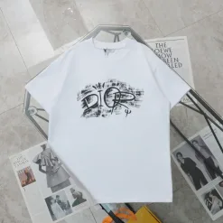 Bestseller Dior Kurzarm-Logo-Kollektion aus schwarzer Baumwolle