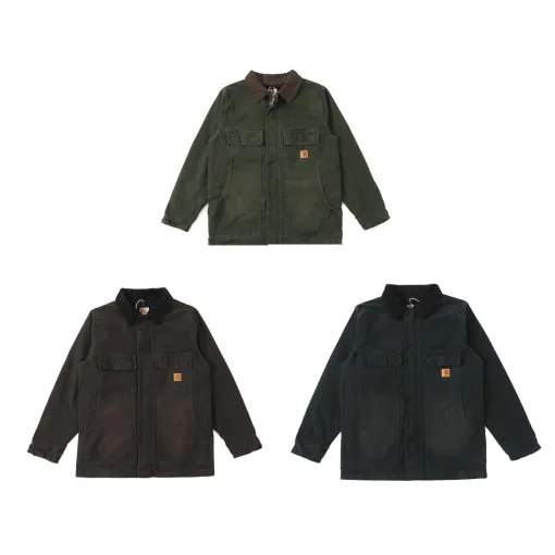 Hochwertiger Carhartt-Mantel aus der Black Cotton Washed Collection