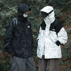 Premium Qualität The North Face Mäntel Black Camouflage Kollektion