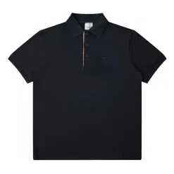 Bestseller Burberry Kurzarm Schwarz Baumwolle Logo Luxus