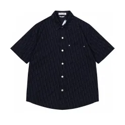 Bestseller Dior Kurzarm Marineblauer Jacquard-Stil