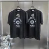 Hochwertiges Balenciaga T-Shirt aus der gewaschenen schwarzen Baumwolle-Kollektion
