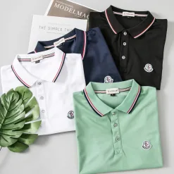 Bestseller Moncler Kurzarmhemden Weiß Polyester Classic Collection