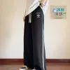 Premium Qualität Adidas Jogginghose Schwarz Seide Casual Luxury