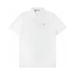 Luxus-Poloshirt von Prada mit schwarzem Logo