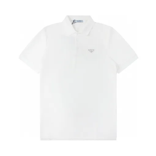 Luxus-Poloshirt von Prada mit schwarzem Logo
