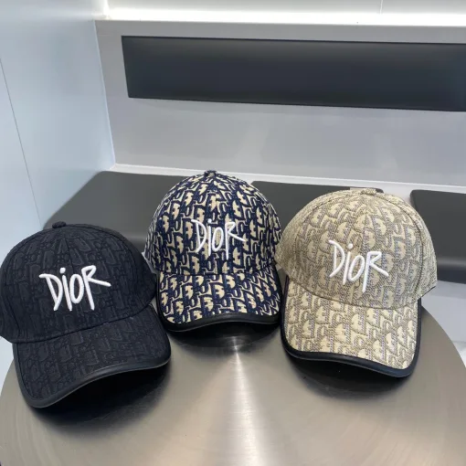 Premium Dior Hut Khaki Polyester Jacquard Stil