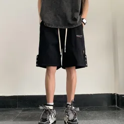 Balenciaga Shorts in Premium-Qualität, Schwarz verwaschen, Luxus