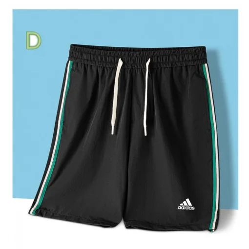 Premium Adidas Shorts Schwarze Seide Casual Kollektion