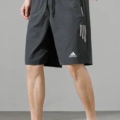Hochwertige Adidas Shorts Grau Seide Classic Luxury