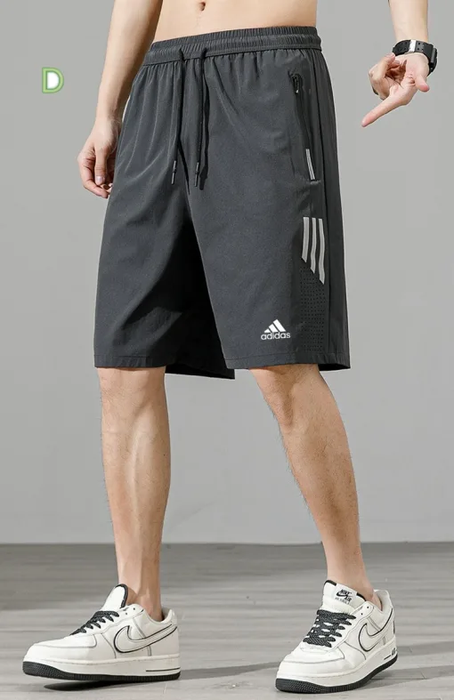 Hochwertige Adidas Shorts Grau Seide Classic Luxury
