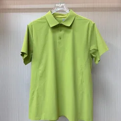 Premium Descente Kurzarmhemden Schwarze Seide Casual Kollektion