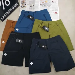 Hochwertige Descente-Shorts in Orange aus atmungsaktivem Nylon
