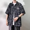 Hochwertige Converse Kurzarm Schwarz Plaid Luxus