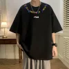 Premium Qualität Fila Kurzarm Schwarz Wildleder Luxus