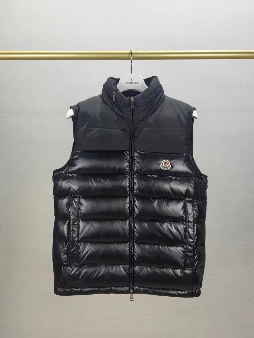 Premium Moncler Weste Schwarz Patchwork Style