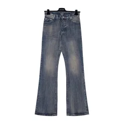 Premium Balenciaga Jeans im orangefarbenen Streifenstil