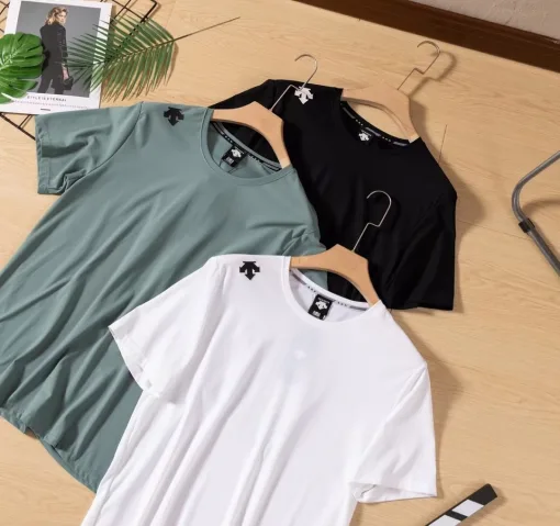 Premium Descente Kurzarm Weiß Atmungsaktiver Stil