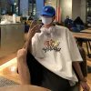 Premium Gucci Kurzarmhemd aus weißer Baumwolle im Logo-Stil