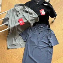 Hochwertiges Helly Hansen Kurzarm-Luxusshirt aus schwarzer Seide