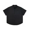 Premium Balenciaga Kurzarm Schwarz Baumwolle Klassischer Stil