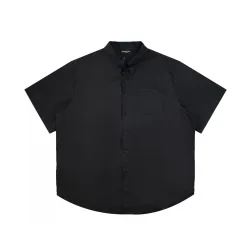 Premium Balenciaga Kurzarm Schwarz Baumwolle Klassischer Stil